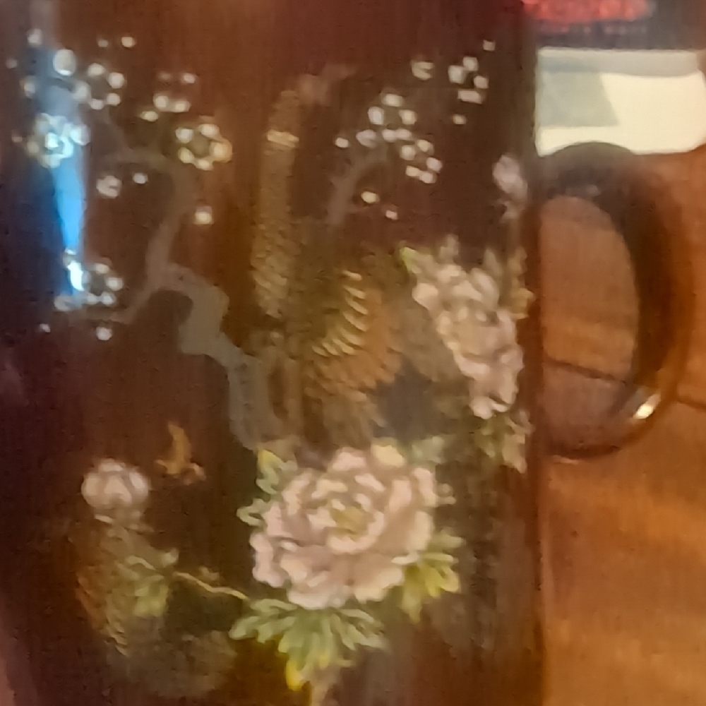 Set Of 3 Kutani Brown Coffee Mugs